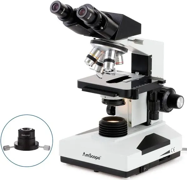 AmScope B490 Series Biological Darkfield Binocular Compound Microscope