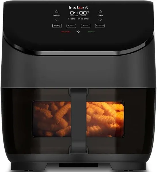 Instant Pot Vortex 5 Quart Single Basket 4-in-1 Air Fryer Oven with Clear Cook Window