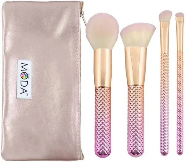 Moda Rosé 5pc Complete Makeup Brush Kit