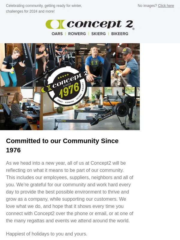 Concept2 - Concept2 News for December