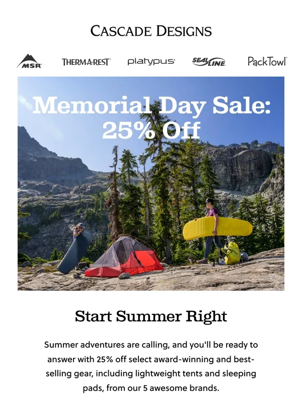 MSR - 25% Off for Memorial Day