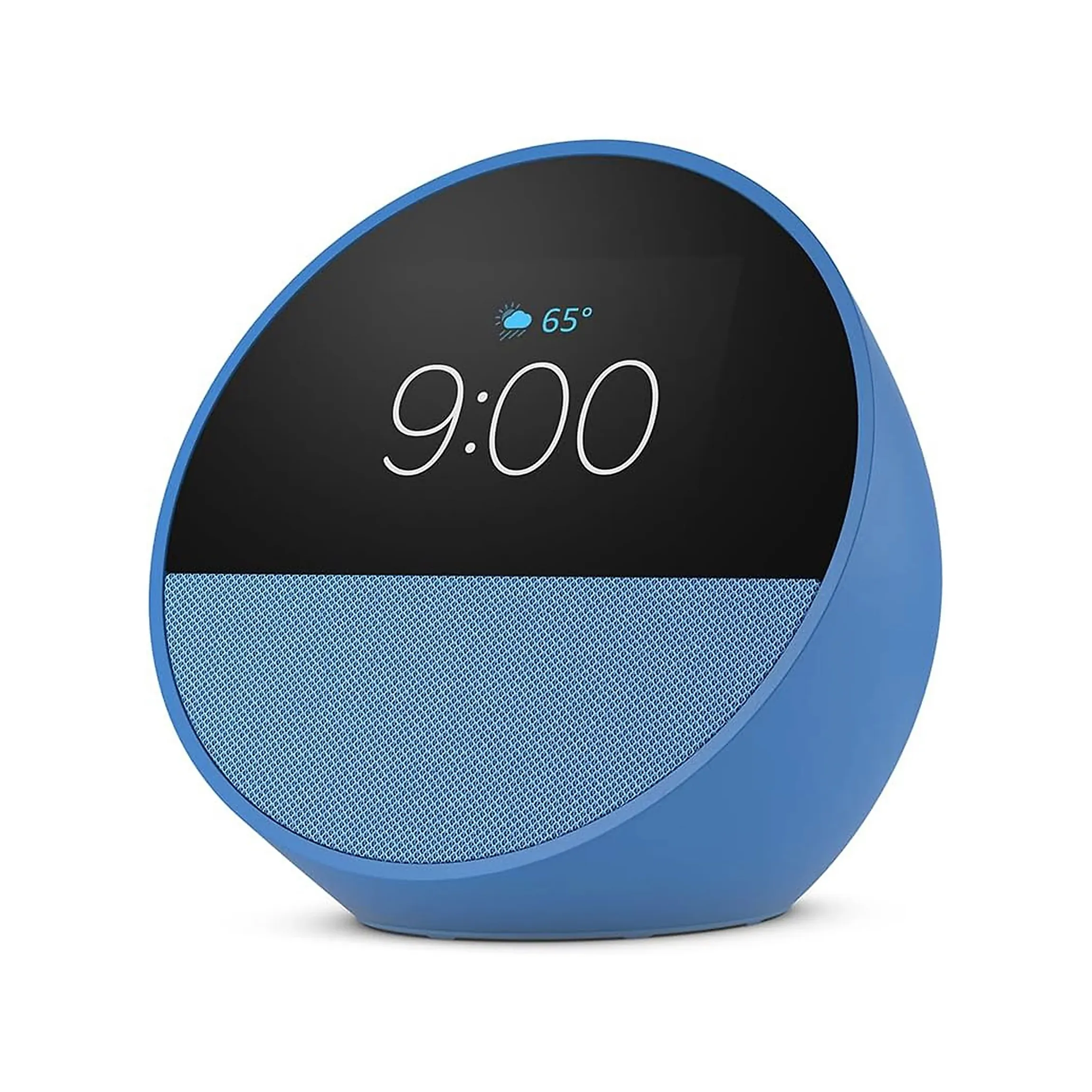 Amazon Echo Spot (2024 Release) Smart Alarm Clock with Vibrant Sound Plus Alexa, Ocean Blue