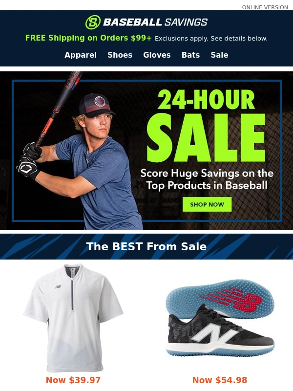 Baseball Savings - 24-HOUR SALE⏰: Huge Savings on Top Baseball Products!