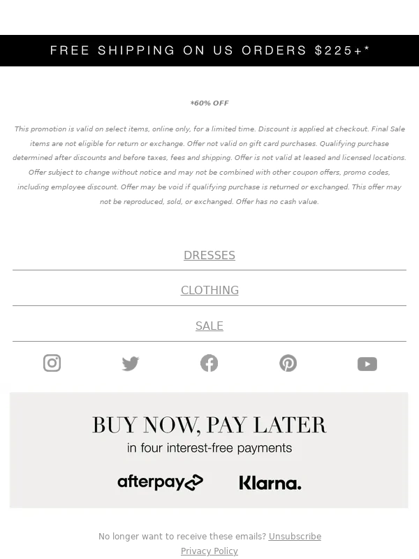 BCBG - Cyber Monday: 60% OFF