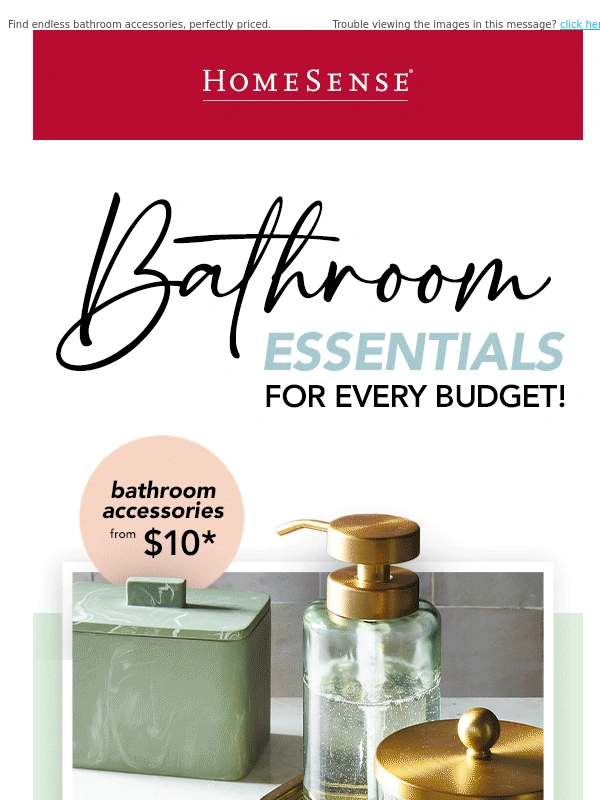 HomeSense - Shop and save on all your bathroom must-haves. ✨