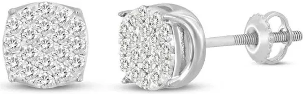 Jared Men's 1/3 Ct tw Round Diamond Stud Earrings in 10K White Gold