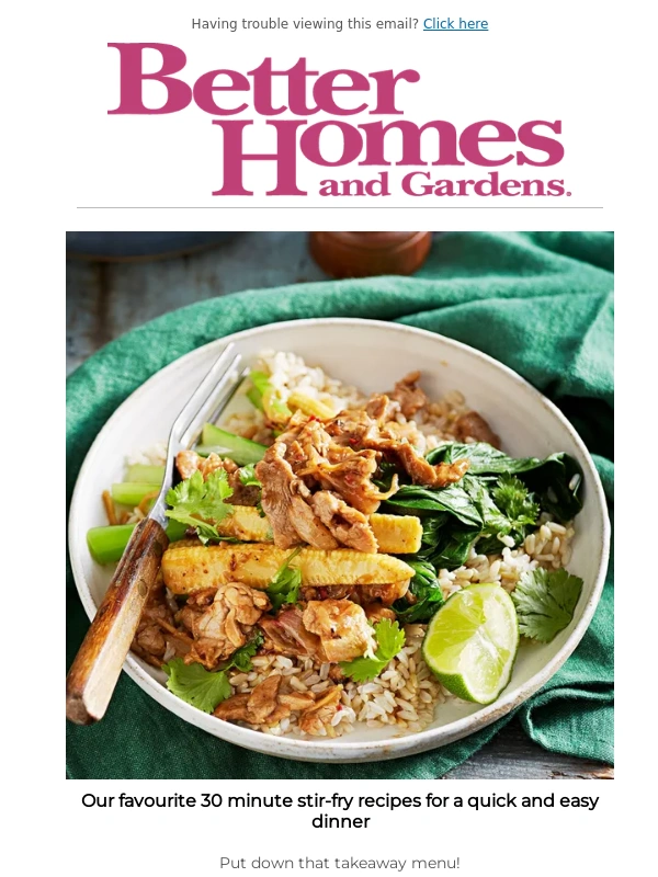 Bhg - 13 easy stir-fry recipes that take under 30 minutes,the Bunnings dupe that will save you $400 PLUS why your wisteria should be in full bloom
