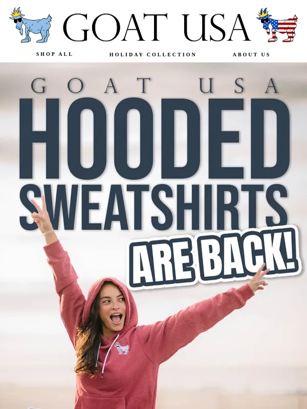GOAT USA - RESTOCK: Youth Hoodies?