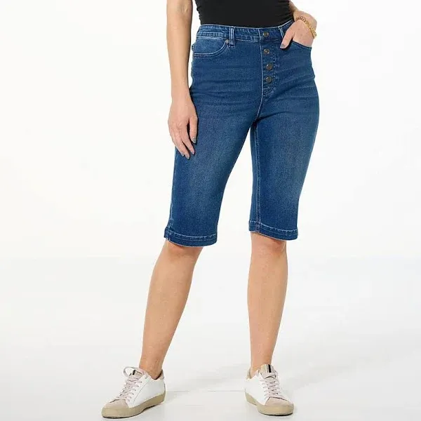 DG2 by Diane Gilman New Classic Stretch Denim Bermuda Short - 10093990 | HSN