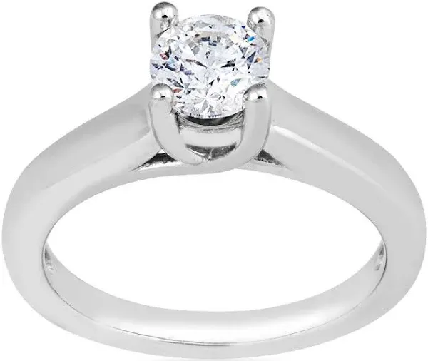 1 ct. tw. Round Diamond Solitaire Engagement Ring in 14K White Gold