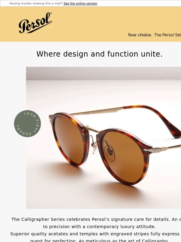 Persol - The Calligrapher: Iconic In Every Detail