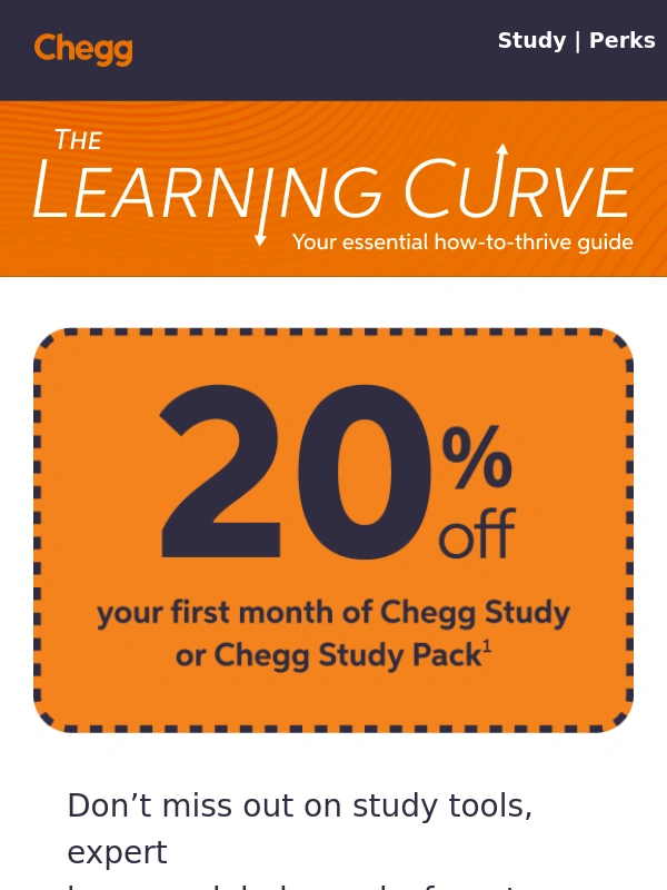 Chegg - LAST CHANCE FOR 20% OFF! Seriously