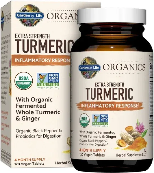 Garden of Life My Kind Organics Turmeric Extra Strength 120 Tabs