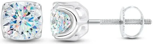 Jared 2 Ct tw Round Diamond Solitaire Stud Earrings in 14K White Gold
