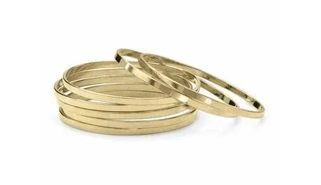 PalmBeach Jewelry Set of 7 Bangle Bracelets