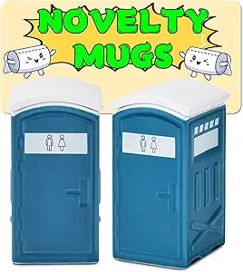 Ceramic Toilet Shot Glass 2-Piece Set