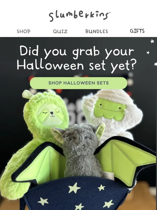 Slumberkins - Grab your Halloween set with 25% Off! ?