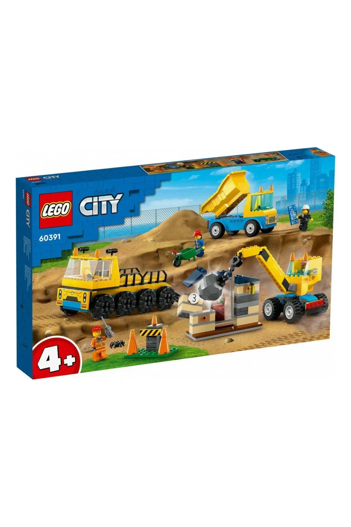 LEGO City 60391 Construction Trucks and Wrecking Ball Crane