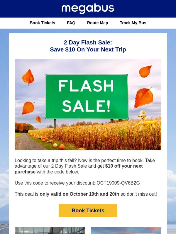 megabus - Savings Alert: 2 Day Flash Sale