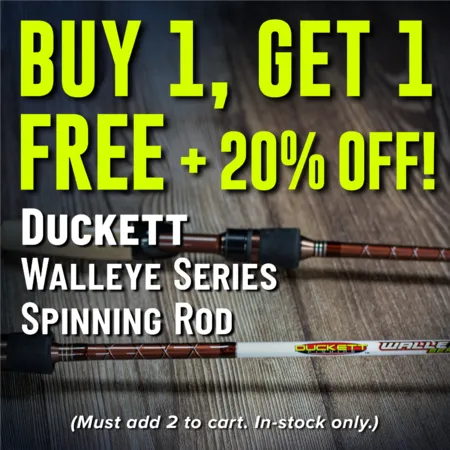 Duckett Walleye Series Spinning Rod - BOGO + 20% OFF $68/ea $135.99 at FishUSA
