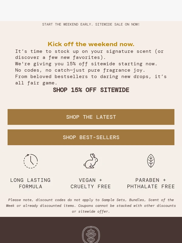 Oakcha -  Smell amazing all weekend – 15% Off Starts Now!