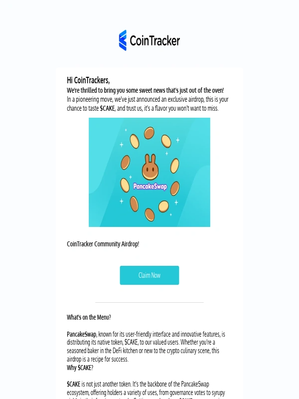 CoinTracker - Claim PancakeSwap $135K Airdrop & Receive an Exclusive NFT