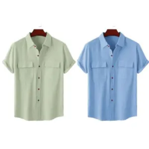 Men's Linen Short Sleeve Shirt