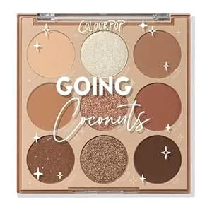 Colourpop Going Coconuts Eyeshadow Palette Cool-Toned Neutral Eyeshadow Palette with Ultra-Velvety and Silky Finishes