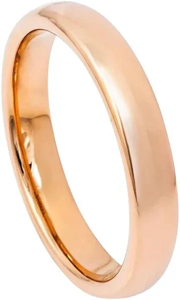 18K Rose Gold Tungsten Carbide Men's Wedding Band
