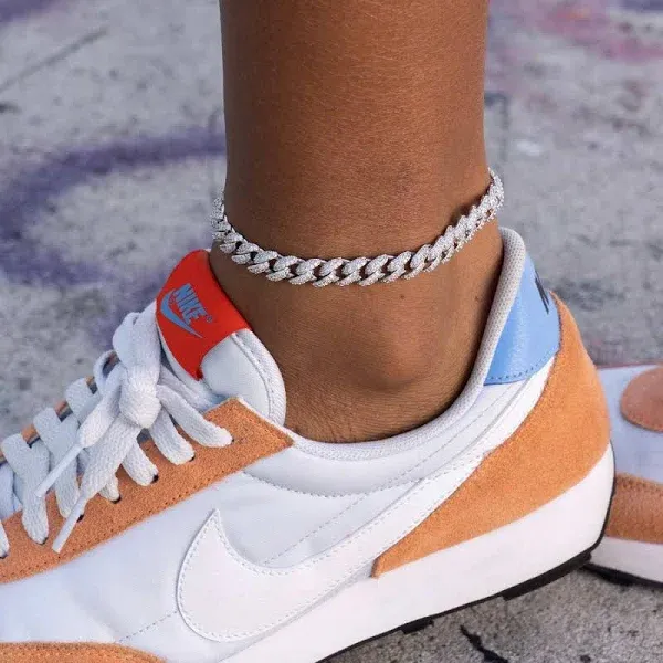 The GLD Shop Iced Cuban Anklet 8.5mm Size 8"-10