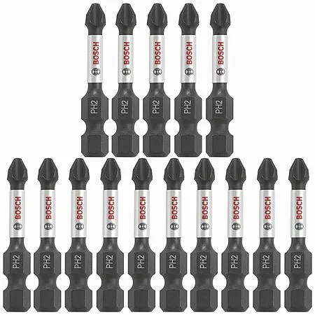 Bosch® Impact Tough™ 2" Phillips #2 Power Drive Bit - 15 Pack $2.99 After Mail in rebate at Menards