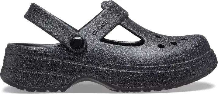 Crocs Kids' Classic Mary Jane Glitter Clog - Size: J2 - Unisex