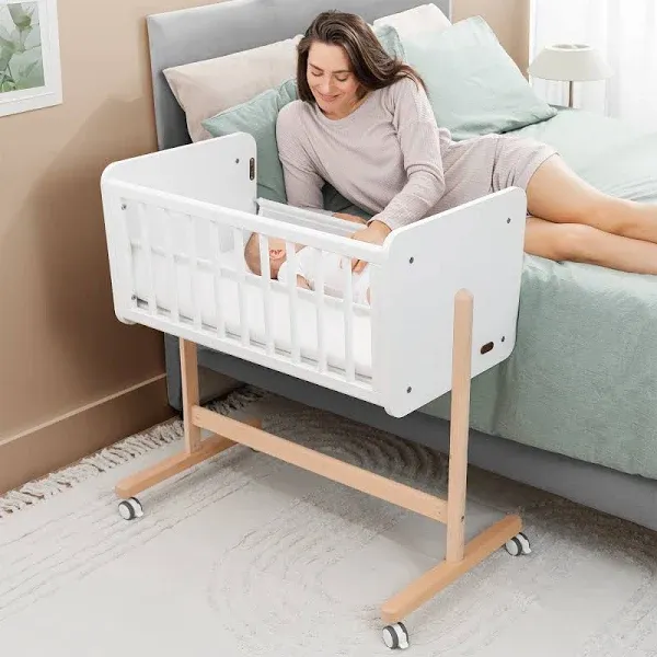 Comfy Cubs Wooden Bassinet Bedside Sleeper