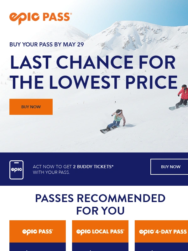 Epic Pass - Lock in your Pass now for the Lowest Price