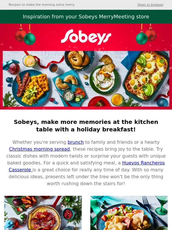 Sobeys - Brunch,bites,and holiday breakfast delights! ☕️??