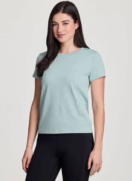 Women's RBX Jacquard Mesh Solid Short Sleeve Tee