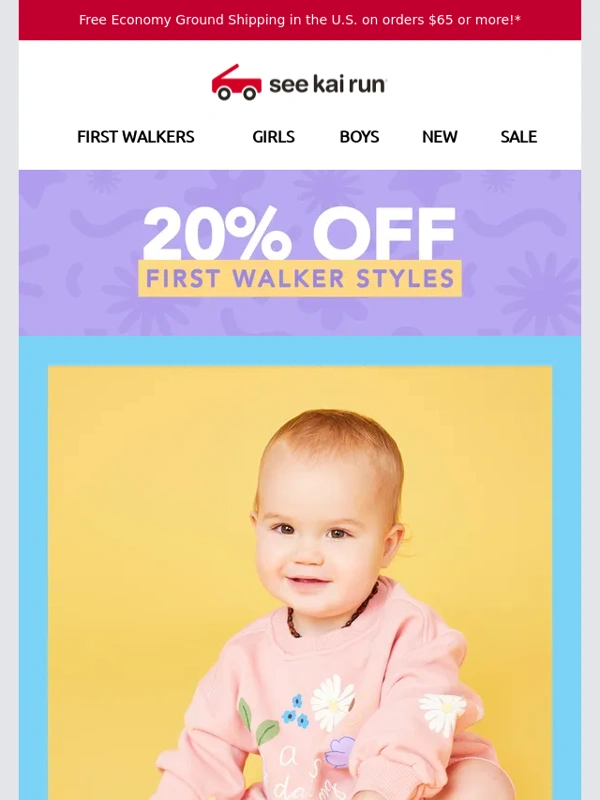 See Kai Run - 20% Off First Walkers Ends Today,Hurry!