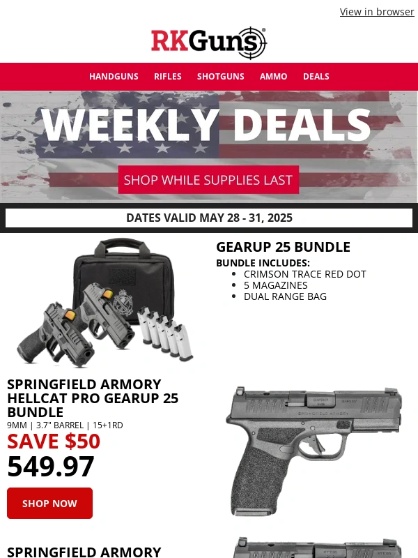 RK Guns - Big Bundle,Big Savings! Springfield Armory Gear Up Packages - Hellcat,Echelon,St. Victor & Prodigy!