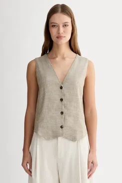 Everlane The Vest In Stretch Linen
