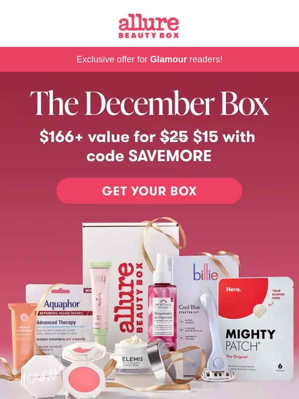 Allure Beauty Box - FREE Fenty Blush + $166 Worth of Beauty for Only $15