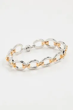 Luv AJ Two-Tone Chain Bracelet