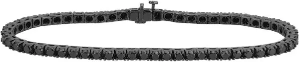 Helzberg Diamonds Men's Black Diamond Bracelet in Black Rhodium