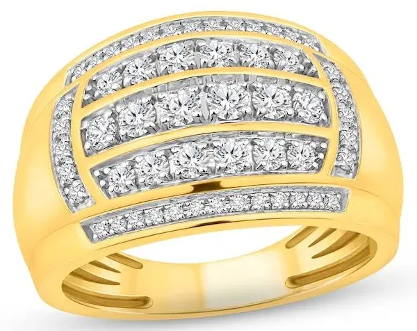 1 Ct tw Round-Cut Diamond Ring in 10K Yellow Gold