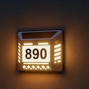 Solar LED Address Sign