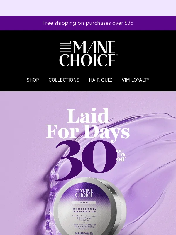 The Mane Choice - 30% off The Alpha 48H Edge Control