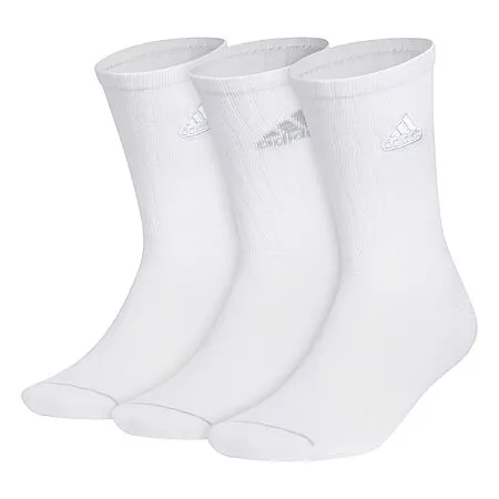 3-Pair adidas Men's Premium Classic Cushioned Crew Socks w/ Arch Compression (White/Clear Onix Grey, Large) $7.63 + Free Shipping w/ Prime or on $35+