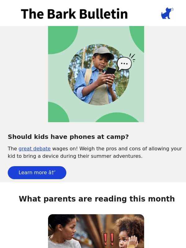 Bark - The great summer camp phone debate