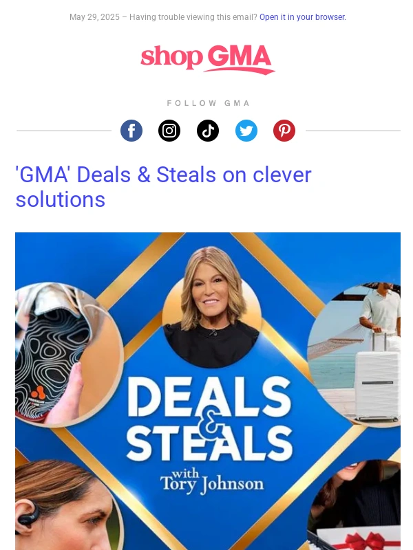 Good Morning America - ? Deals & Steals on clever solutions!