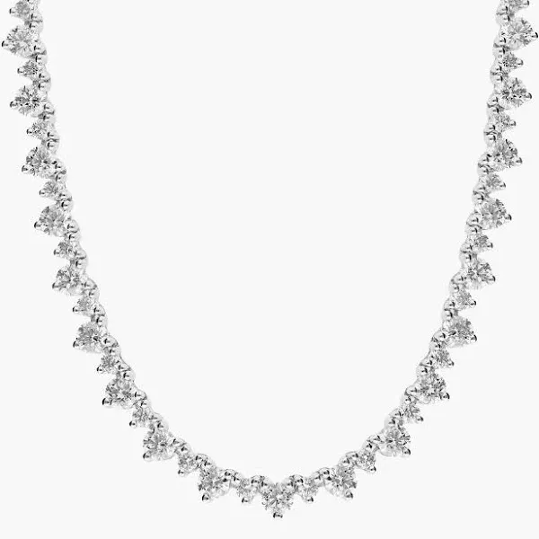 Blue Nile 10 ct. tw. Alternating Size Eternity Necklace in 14K White Gold