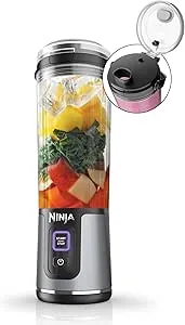 Ninja BC151BK Blast Portable Blender, Cordless, 18oz. Vessel, Personal Blender-for Shakes & Smo…